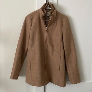 J Crew Mid length camel wool coat